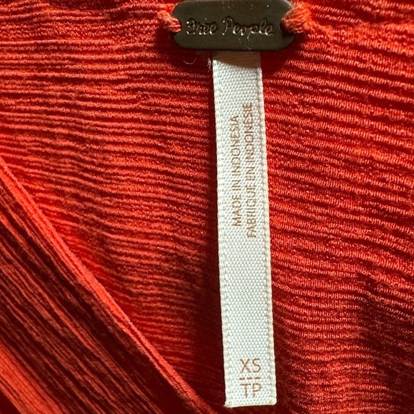 ❤️ Gorgeous Free People Red Long Sleeve Blouse Small - Picture 7 of 9